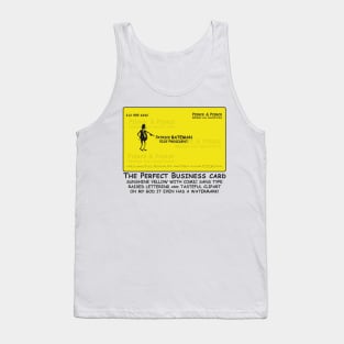 Patrick Batemen Comic Sans Business Card Tank Top